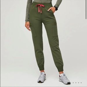 Figs limited ed green high rise joggers